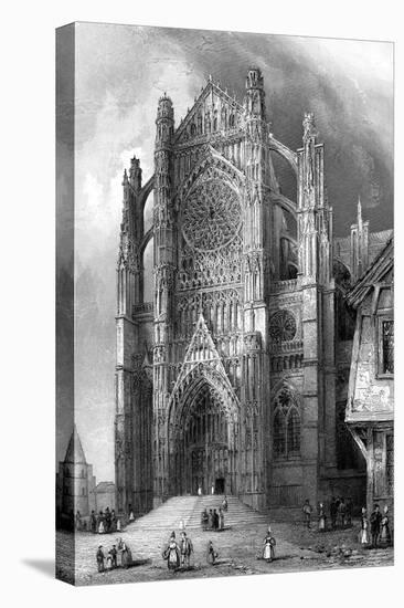 The South Transept of Beauvais Cathedral, France, 1836-Benjamin Winkles-Stretched Canvas