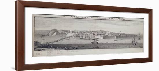 The South View of Berwick Upon Tweed, C.1743-45 (Pen and Ink and Wash on Paper)-Nathaniel Buck-Framed Giclee Print