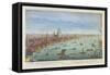 The South West Prospect of London, from Somerset Gardens to the Tower-Thomas Bowles-Framed Stretched Canvas