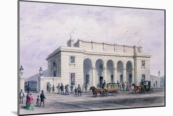 The South-Western Railway Station at Nine Elms Vauxhall, 1856-Thomas Hosmer Shepherd-Mounted Giclee Print