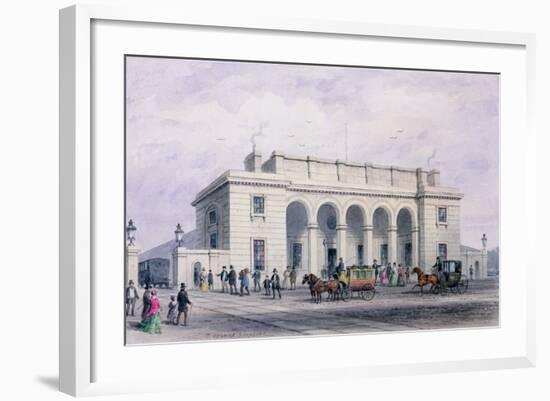 The South-Western Railway Station at Nine Elms Vauxhall, 1856-Thomas Hosmer Shepherd-Framed Giclee Print