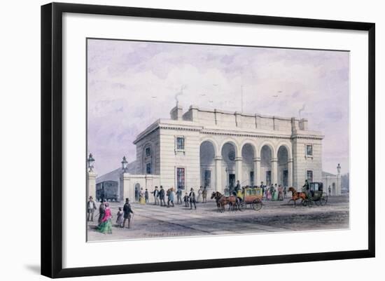 The South-Western Railway Station at Nine Elms Vauxhall, 1856-Thomas Hosmer Shepherd-Framed Giclee Print