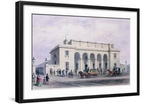 The South-Western Railway Station at Nine Elms Vauxhall, 1856-Thomas Hosmer Shepherd-Framed Giclee Print