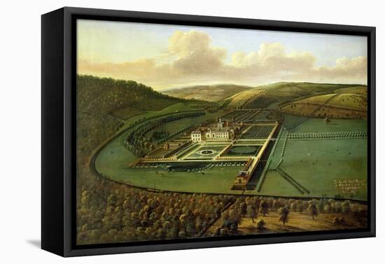The Southeast Prospect of Hampton Court, Herefordshire, c.1699-Leonard Knyff-Framed Stretched Canvas