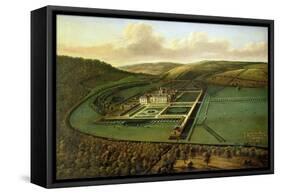 The Southeast Prospect of Hampton Court, Herefordshire, c.1699-Leonard Knyff-Framed Stretched Canvas