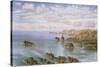 The Southern Coast of Guernsey, 1875 (W/C on Paper)-John Brett-Stretched Canvas