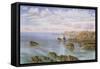 The Southern Coast of Guernsey, 1875 (W/C on Paper)-John Brett-Framed Stretched Canvas