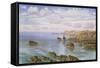 The Southern Coast of Guernsey, 1875 (W/C on Paper)-John Brett-Framed Stretched Canvas