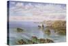 The Southern Coast of Guernsey, 1875 (W/C on Paper)-John Brett-Stretched Canvas