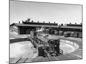 The Southern Pacific Yard Displaying Early Locomotives-null-Mounted Photographic Print