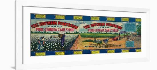 The Southern Plantation Syrup Label - Cairo, GA-Lantern Press-Framed Art Print