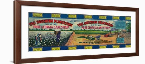 The Southern Plantation Syrup Label - Cairo, GA-Lantern Press-Framed Premium Giclee Print