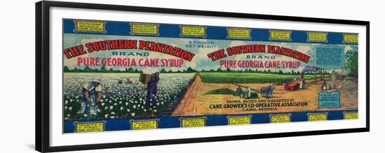 The Southern Plantation Syrup Label - Cairo, GA-Lantern Press-Framed Premium Giclee Print