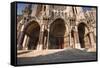 The Southern Portal of Chartres Cathedral-Julian Elliott-Framed Stretched Canvas