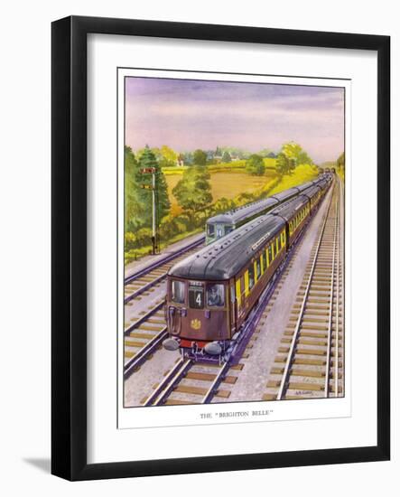 The Southern Railway's Electric Pullman Express the "Brighton Belle" Between London and Brighton-R.m. Clark-Framed Art Print