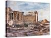 The Southern Side of the Erechtheum, with the Foundations of the Earlier Temple of Athena Polias-John Fulleylove-Stretched Canvas