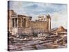 The Southern Side of the Erechtheum, with the Foundations of the Earlier Temple of Athena Polias-John Fulleylove-Stretched Canvas