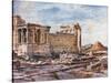 The Southern Side of the Erechtheum, with the Foundations of the Earlier Temple of Athena Polias-John Fulleylove-Stretched Canvas