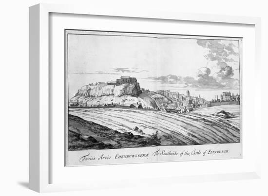 The Southside of the Castle of Edinburgh, from 'Theatrum Scotiae' by John Slezer, 1693-John Slezer-Framed Giclee Print