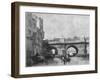 The Southwark End of Old London Bridge, 1831, (1912). Artists: Unknown, Edward William Cooke-Edward William Cooke-Framed Giclee Print