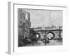 The Southwark End of Old London Bridge, 1831, (1912). Artists: Unknown, Edward William Cooke-Edward William Cooke-Framed Giclee Print