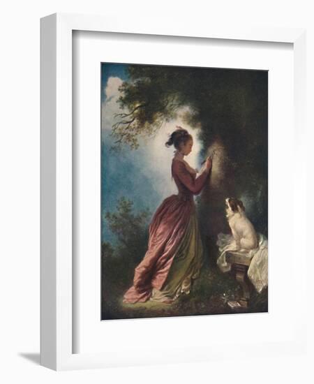 'The Souvenir (Le chiffre d'amour)', c1775-80, (1911)-Jean-Honore Fragonard-Framed Giclee Print