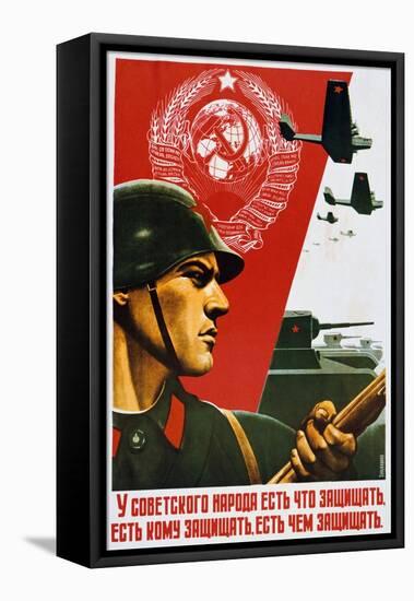 The Soviet People Know How to Defend, 1937-null-Framed Stretched Canvas