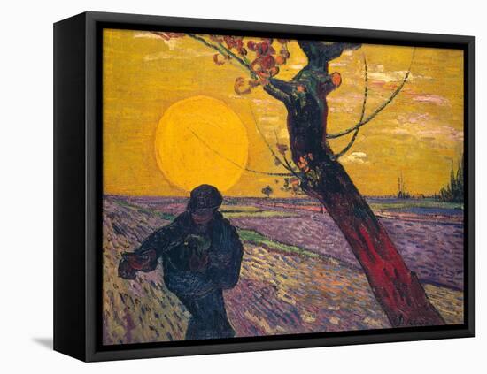 The Sower at Sunset, 1888-Vincent van Gogh-Framed Stretched Canvas