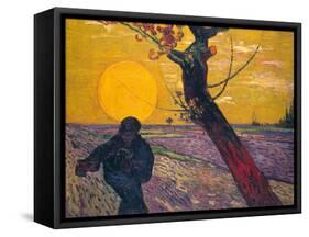 The Sower at Sunset, 1888-Vincent van Gogh-Framed Stretched Canvas