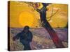 The Sower at Sunset, 1888-Vincent van Gogh-Stretched Canvas