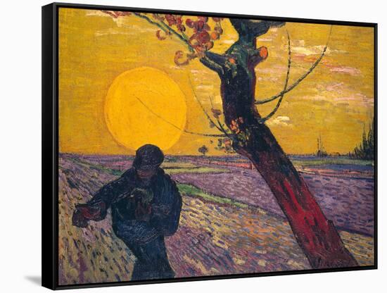 The Sower at Sunset, 1888-Vincent van Gogh-Framed Stretched Canvas