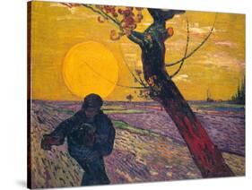The Sower at Sunset, 1888-Vincent van Gogh-Stretched Canvas
