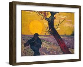 The Sower at Sunset, 1888-Vincent van Gogh-Framed Giclee Print