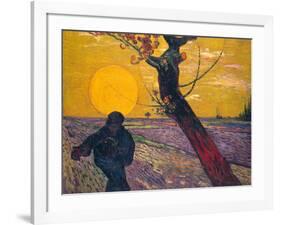 The Sower at Sunset, 1888-Vincent van Gogh-Framed Giclee Print