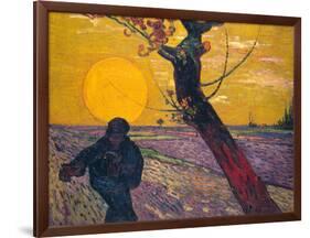 The Sower at Sunset, 1888-Vincent van Gogh-Framed Giclee Print