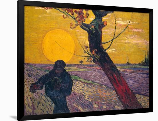 The Sower at Sunset, 1888-Vincent van Gogh-Framed Giclee Print