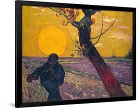 The Sower at Sunset, 1888-Vincent van Gogh-Framed Giclee Print