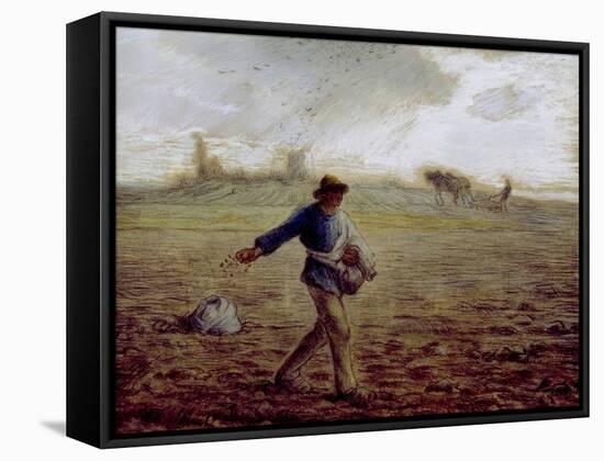 The Sower, C.1865-Jean-François Millet-Framed Stretched Canvas