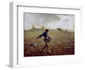 The Sower, C.1865-Jean-François Millet-Framed Giclee Print