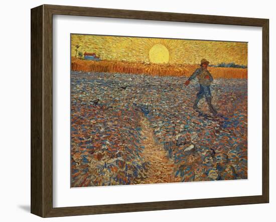 The Sower, c.1888-Vincent van Gogh-Framed Premium Giclee Print