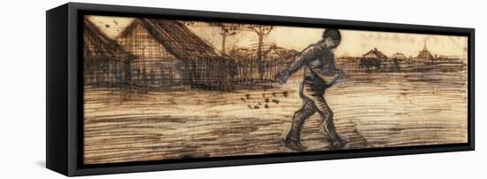 The Sower, from a Series of Four Drawings Representing the Four Seasons-Vincent van Gogh-Framed Stretched Canvas