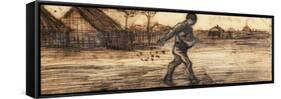 The Sower, from a Series of Four Drawings Representing the Four Seasons-Vincent van Gogh-Framed Stretched Canvas
