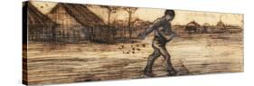 The Sower, from a Series of Four Drawings Representing the Four Seasons-Vincent van Gogh-Stretched Canvas