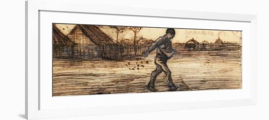 The Sower, from a Series of Four Drawings Representing the Four Seasons-Vincent van Gogh-Framed Giclee Print