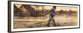 The Sower, from a Series of Four Drawings Representing the Four Seasons-Vincent van Gogh-Framed Giclee Print
