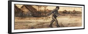 The Sower, from a Series of Four Drawings Representing the Four Seasons-Vincent van Gogh-Framed Giclee Print