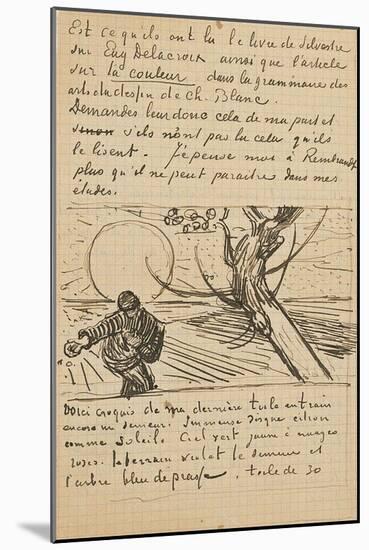 The Sower, Letter to Theo from Arles, C. 25 November 1888-Vincent van Gogh-Mounted Giclee Print