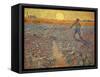 The sower. Oil on canvas.-Vincent van Gogh-Framed Stretched Canvas