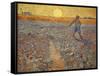 The sower. Oil on canvas.-Vincent van Gogh-Framed Stretched Canvas