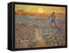 The sower. Oil on canvas.-Vincent van Gogh-Framed Stretched Canvas